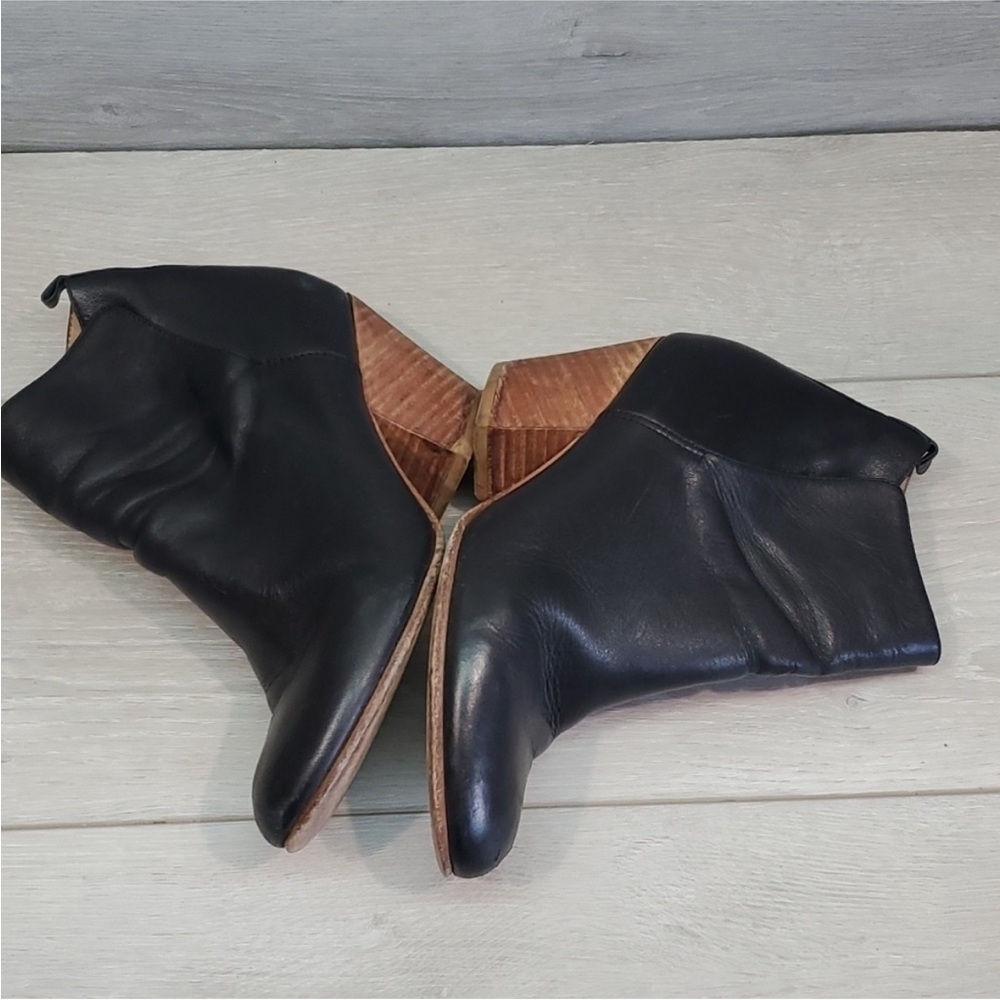Black Leather Ankle Boots - Picture 7 of 11
